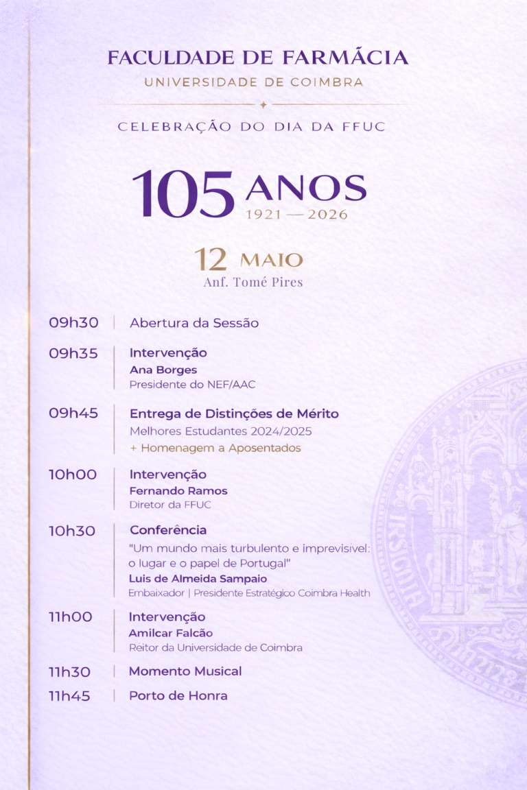 Rádio Regional do Centro: Dia da Faculdade de Farmácia da UC celebra-se terça-feira
