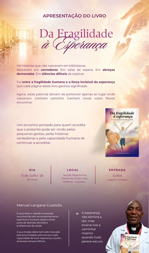 Rádio Regional do Centro: Ordem dos Médicos acolhe apresentação do livro “Da Fragilidade à Esperança”